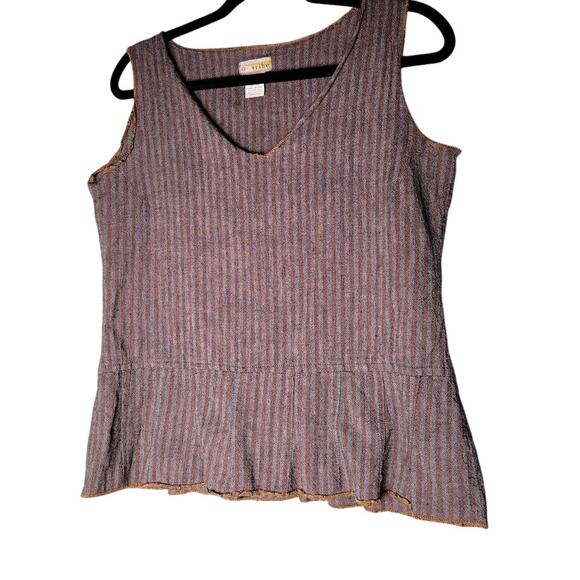 Tribe Art You Wear Boho Beachy Tank M Handwoven Cotton Cottagecore Festival Top - Picture 3 of 9